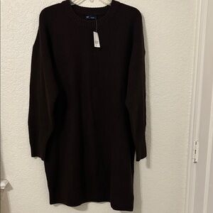 New Gap Brown Sweater Dress Size XL
